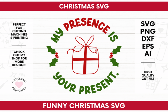 Reviewing My Presence is Your Present SVG for Embroidery